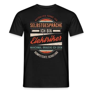 Elektriker Arbeitskollege Kollege Geschenk Retro - Männer T-Shirt - Schwarz - Vorne - AI Model Male 178 light (178cm)