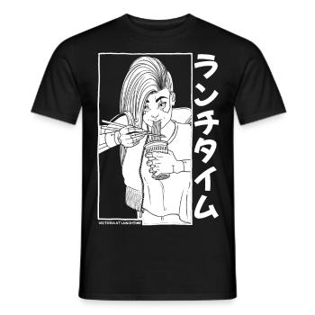 Victoria à l’heure du déjeuner - T-shirt homme - noir - Devant - AI Model Male 178 light (178cm)