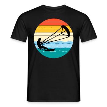 Kitesurf Kitesurf Kitesurf Vintage Rétro - T-shirt homme - noir - Devant - AI Model Male 178 light (178cm)
