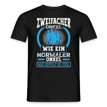 Zweifacher Onkel Nichten Neffen Doppelter Onkel - Männer T-Shirt - Schwarz - Vorne - AI Model Male 178 light (178cm)