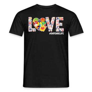 Childcare Daycare Provider Teacher - Men's T-Shirt - black - Front - AI Model Male 178 light (178cm)
