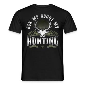 Cerf Chasse Cerf Chasseur Vintage - T-shirt homme - noir - Devant - AI Model Male 178 light (178cm)
