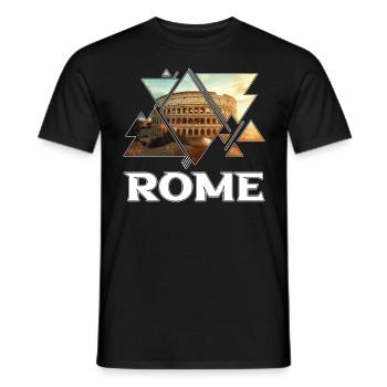 Rome Rome Italie Ville Skyline Colisée - T-shirt homme - noir - Devant - AI Model Male 178 light (178cm)
