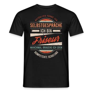 Friseur Arbeitskollege Kollege Geschenk Retro - Männer T-Shirt - Schwarz - Vorne - AI Model Male 178 light (178cm)