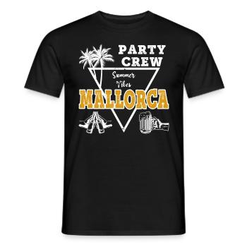 L’équipage de la fête de Majorque célèbre les vacances de la bière alcoolisée - T-shirt homme - noir - Devant - AI Model Male 178 light (178cm)