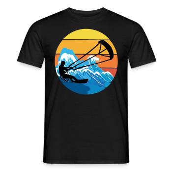 Kitesurf Kitesurf Kitesurf Vintage Rétro - T-shirt homme - noir - Devant - AI Model Male 178 light (178cm)