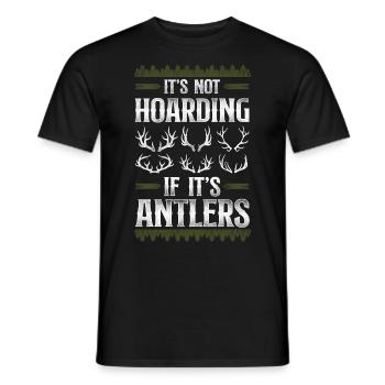 Buck Deer Hunting Hunter Vintage - T-shirt homme - noir - Devant - AI Model Male 178 light (178cm)