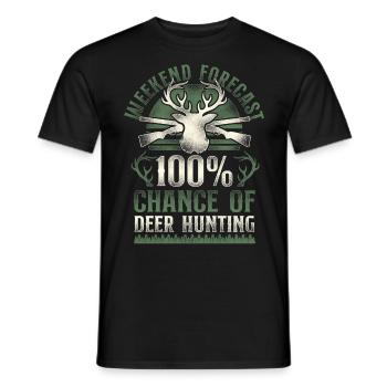 Buck Deer Hunting Hunter Vintage - Männer T-Shirt - Schwarz - Vorne - AI Model Male 178 light (178cm)