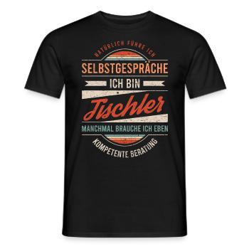 Tischler Arbeitskollege Kollege Geschenk Retro - Männer T-Shirt - Schwarz - Vorne - AI Model Male 178 light (178cm)