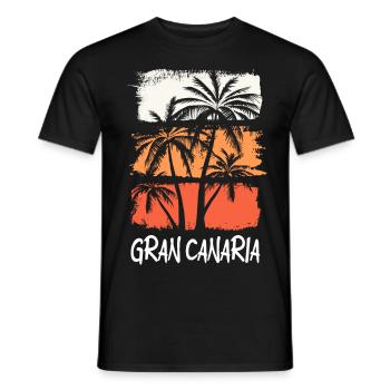 Gran Canaria Sommer Sonne Strand Meer Palmen - Männer T-Shirt - Schwarz - Vorne - AI Model Male 178 light (178cm)