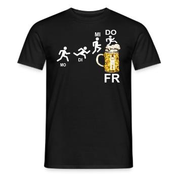 Woche Bier Trinken Saufen Party - Männer T-Shirt - Schwarz - Vorne - AI Model Male 178 light (178cm)