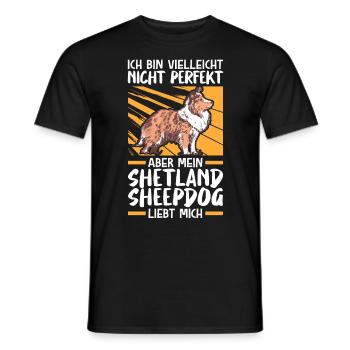 Mein Shetland Sheepdog liebt mich - Männer T-Shirt - Schwarz - Vorne - AI Model Male 178 light (178cm)