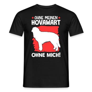 Ohne Hovawart ohne mich deutscher Bauernhund - Männer T-Shirt - Schwarz - Vorne - AI Model Male 178 light (178cm)