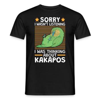 I thought of Kakapos flightless parrot - Men's T-Shirt - black - Front - AI Model Male 178 light (178cm)