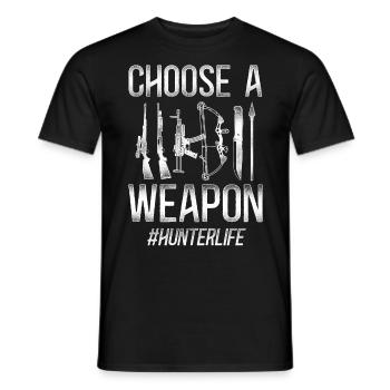 Buck Deer Hunting Hunter Vintage - Männer T-Shirt - Schwarz - Vorne - AI Model Male 178 light (178cm)