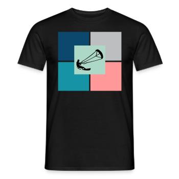 Kitesurfing Kitesurf Kiteboarding Kiteboarder - T-shirt homme - noir - Devant - AI Model Male 178 light (178cm)