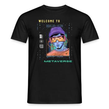 Metaverse - Welcome To Metaverse - T-shirt homme - noir - Devant - AI Model Male 178 light (178cm)