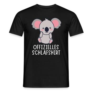 Offizielles Schlafshirt - Süßer Baby Koala Bär - Männer T-Shirt - Schwarz - Vorne - AI Model Male 178 light (178cm)