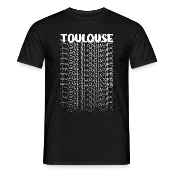 Toulouse Deutschland Stadt Schrift Skyline Heimat - Männer T-Shirt - Schwarz - Vorne - AI Model Male 178 light (178cm)