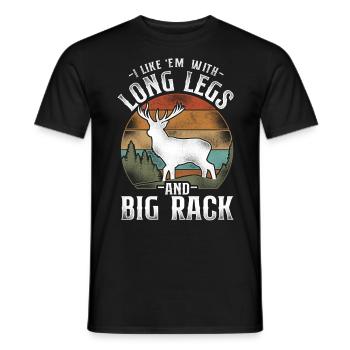Buck Deer Hunting Hunter Vintage - Männer T-Shirt - Schwarz - Vorne - AI Model Male 178 light (178cm)