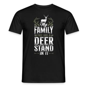 Buck Deer Hunting Hunter Vintage - T-shirt homme - noir - Devant - AI Model Male 178 light (178cm)
