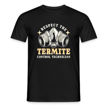 Respect The Termite Control Technician Pest - Männer T-Shirt - Schwarz - Vorne - AI Model Male 178 light (178cm)