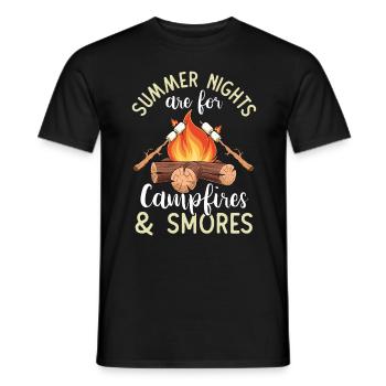 Nuits d’été Feux de camp et Smores - T-shirt homme - noir - Devant - AI Model Male 178 light (178cm)