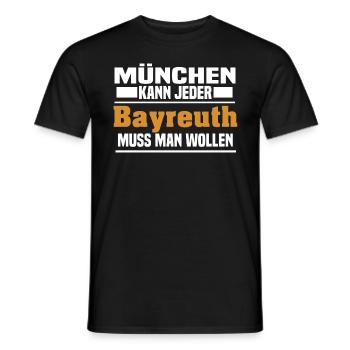 Bayreuth - Männer T-Shirt - Schwarz - Vorne - AI Model Male 178 light (178cm)
