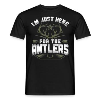 Buck Deer Hunting Hunter Vintage - T-shirt homme - noir - Devant - AI Model Male 178 light (178cm)