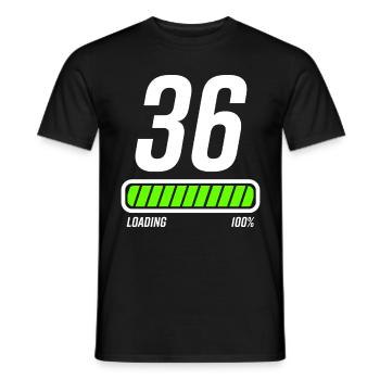 36e anniversaire 36 ans - T-shirt homme - noir - Devant - AI Model Male 178 light (178cm)