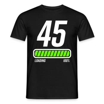 45th birthday 45 years - Men's T-Shirt - black - Front - AI Model Male 178 light (178cm)