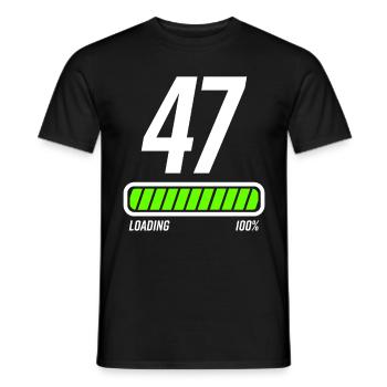 47 ans 47e anniversaire cadeau - T-shirt homme - noir - Devant - AI Model Male 178 light (178cm)