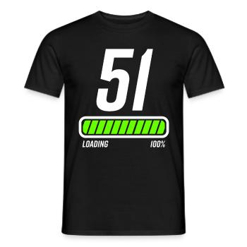 51 ans 51ème cadeau d’anniversaire - T-shirt homme - noir - Devant - AI Model Male 178 light (178cm)