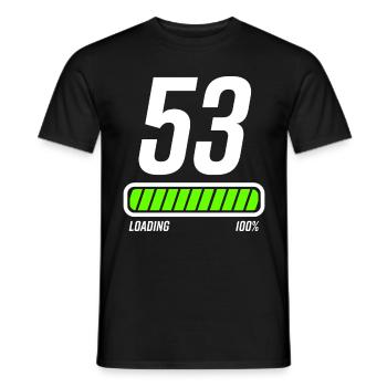 53 years 53rd birthday gift - Men's T-Shirt - black - Front - AI Model Male 178 light (178cm)