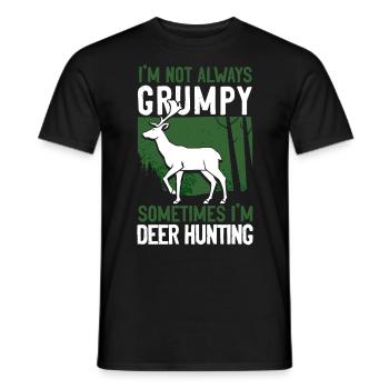 Buck Deer Hunting Hunter Dad - Men's T-Shirt - black - Front - AI Model Male 178 light (178cm)