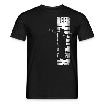 Buck Deer Hunting Hunter Vintage - Men's T-Shirt - black - Front - AI Model Male 178 light (178cm)