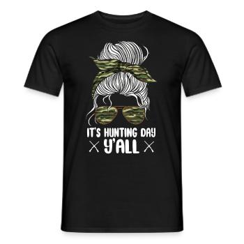 Chasseur de cerfs Fille - T-shirt homme - noir - Devant - AI Model Male 178 light (178cm)