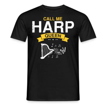 Harp Player Designs for Harp Player Designs - Men's T-Shirt - black - Front - AI Model Male 178 light (178cm)