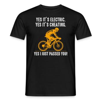 E-Bike Electric Bicycle Bike Cycling Biker Mtb - Men's T-Shirt - black - Front - AI Model Male 178 light (178cm)