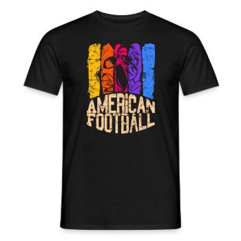 American Football Colour Widereceiver - Männer T-Shirt - Schwarz - Vorne - AI Model Male 178 light (178cm)