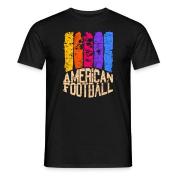 American Football Colour Runningback - Männer T-Shirt - Schwarz - Vorne - AI Model Male 178 light (178cm)