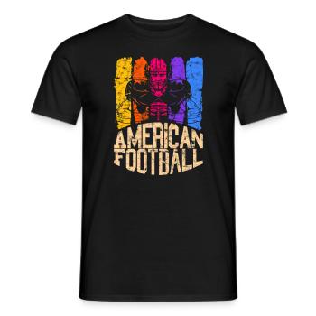 American Football Colour Player 2 - Männer T-Shirt - Schwarz - Vorne - AI Model Male 178 light (178cm)