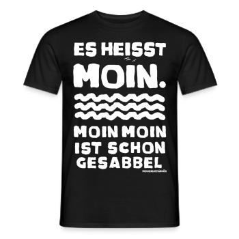 Moin Gesabbel ... Miesmuschelartwuermchen - Männer T-Shirt - Schwarz - Vorne - AI Model Male 178 light (178cm)