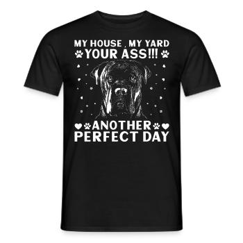 Cane Corso My House My Yard - Men's T-Shirt - black - Front - AI Model Male 178 light (178cm)