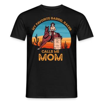 Barrel Racer Mom - Männer T-Shirt - Schwarz - Vorne - AI Model Male 178 light (178cm)