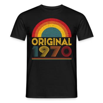Vintage Original 1970 Geschenk 52. Geburtstag - Männer T-Shirt - Schwarz - Vorne - AI Model Male 178 light (178cm)