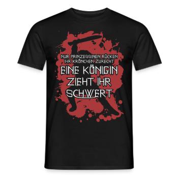 Reine avec sort de couronne d’épée - T-shirt homme - noir - Devant - AI Model Male 178 light (178cm)