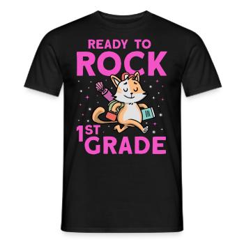 Ready To Rock 1st Grade - Men's T-Shirt - black - Front - AI Model Male 178 light (178cm)