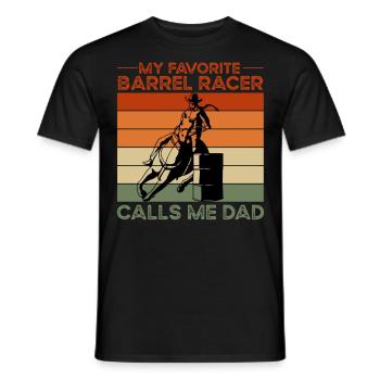 Barrel Racer Dad - Männer T-Shirt - Schwarz - Vorne - AI Model Male 178 light (178cm)