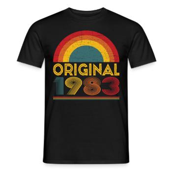 Vintage Original 1983 Cadeau pour votre 39ème anniversaire - T-shirt homme - noir - Devant - AI Model Male 178 light (178cm)